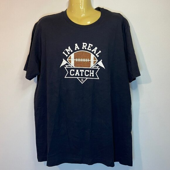 Munsingwear Penguin Men's Dark Sapphire I'm A Real Catch T-shirt - Size XXL -NWT - Picture 2 of 4